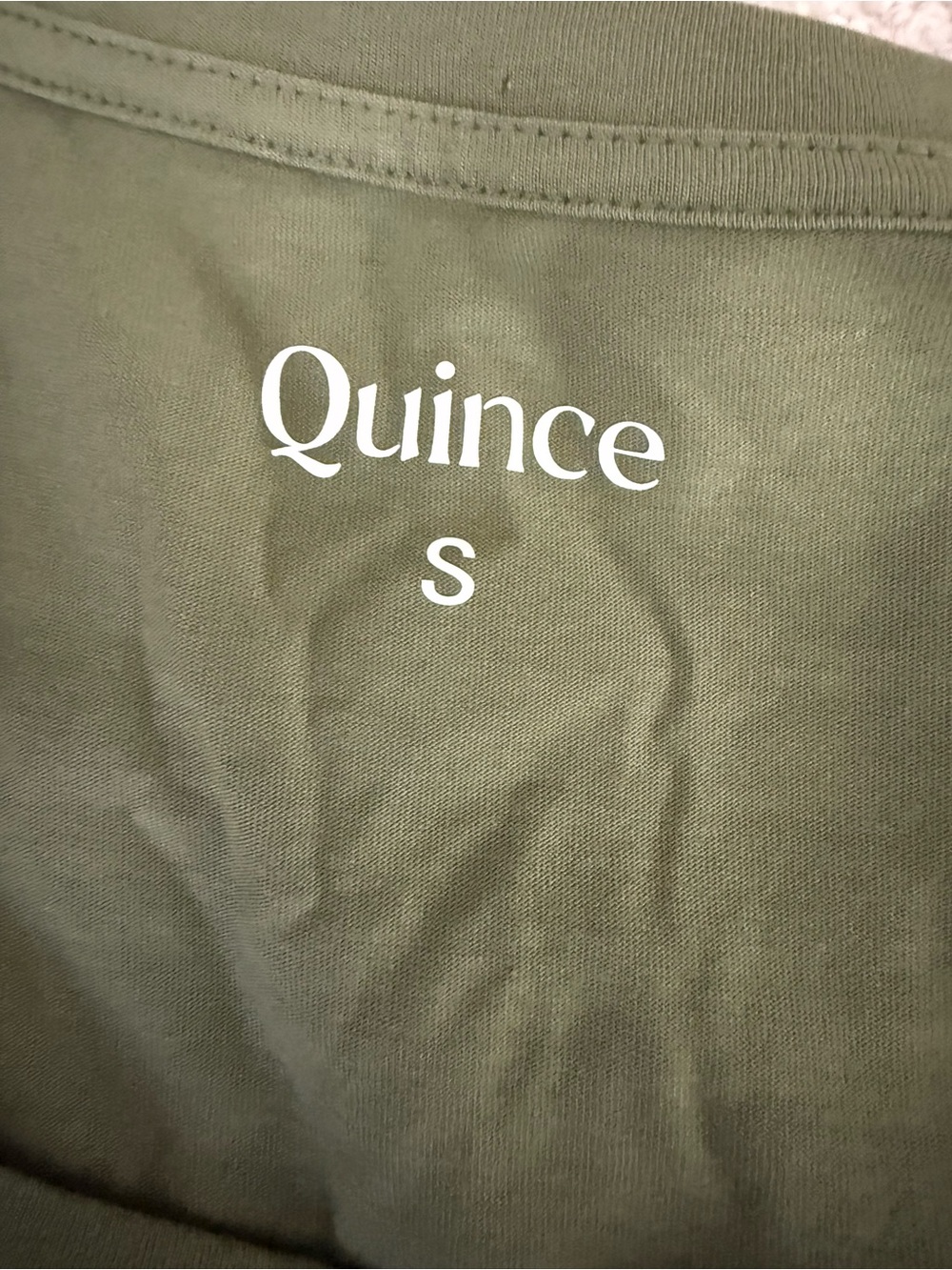 Quince Olive Green Scoop Neck Short Sleeve Top - Picture 2 of 10
